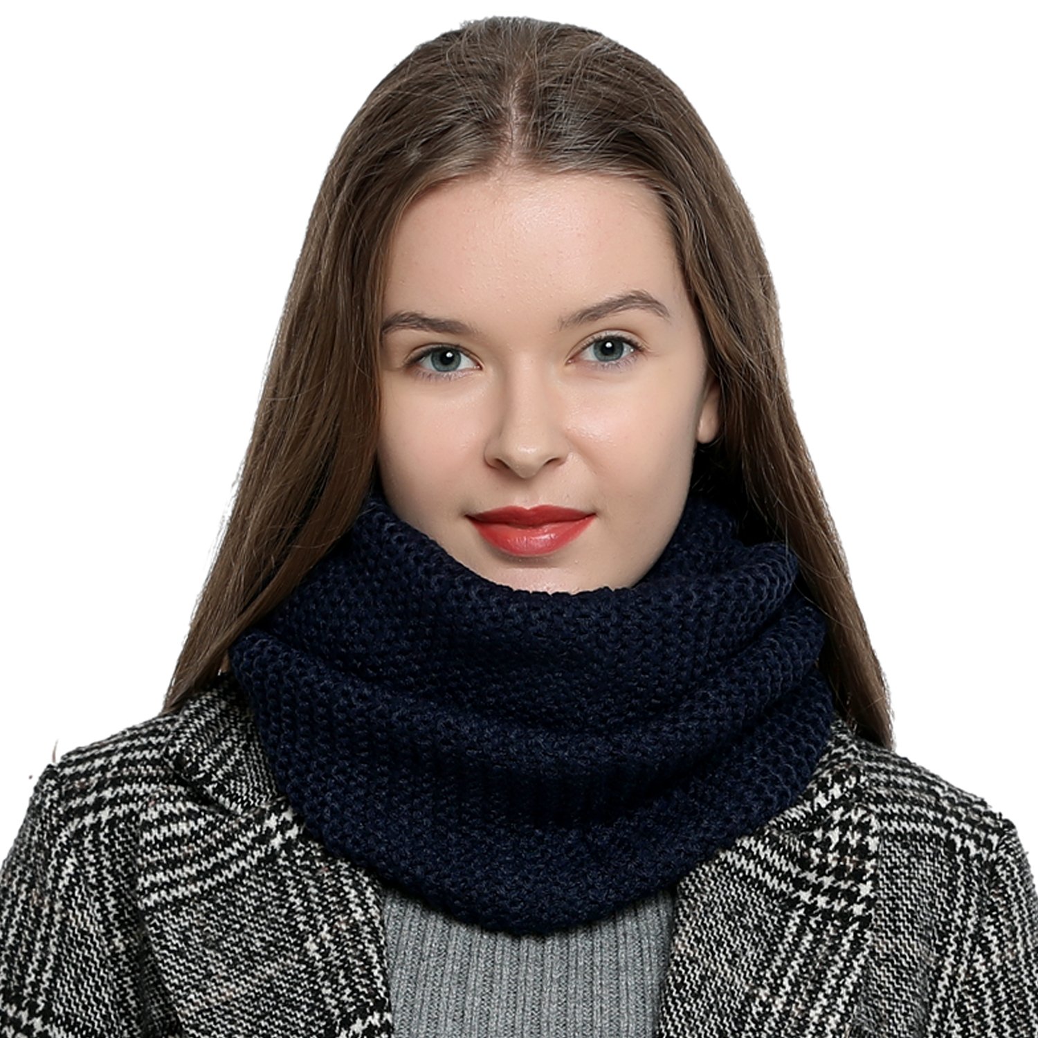 DonDon Loop Schal Damen Winter Schlauchschal Winterschal Rundschal weich und warm