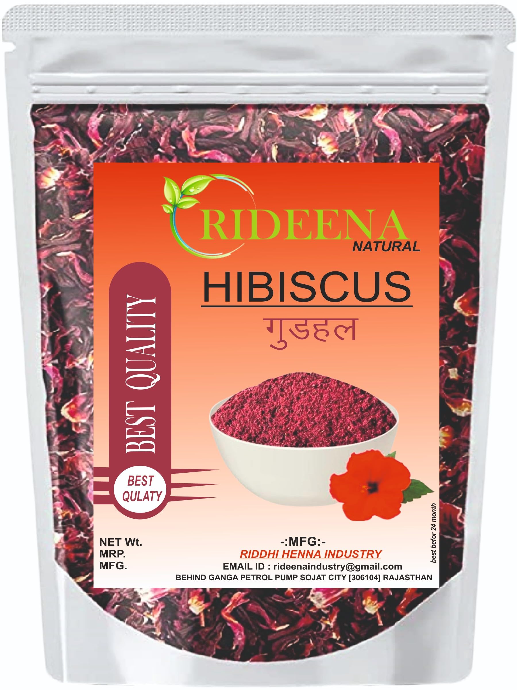 Rideena Natural Dry Hibiscus Raw 100 Gm For Hair growth-picture-13