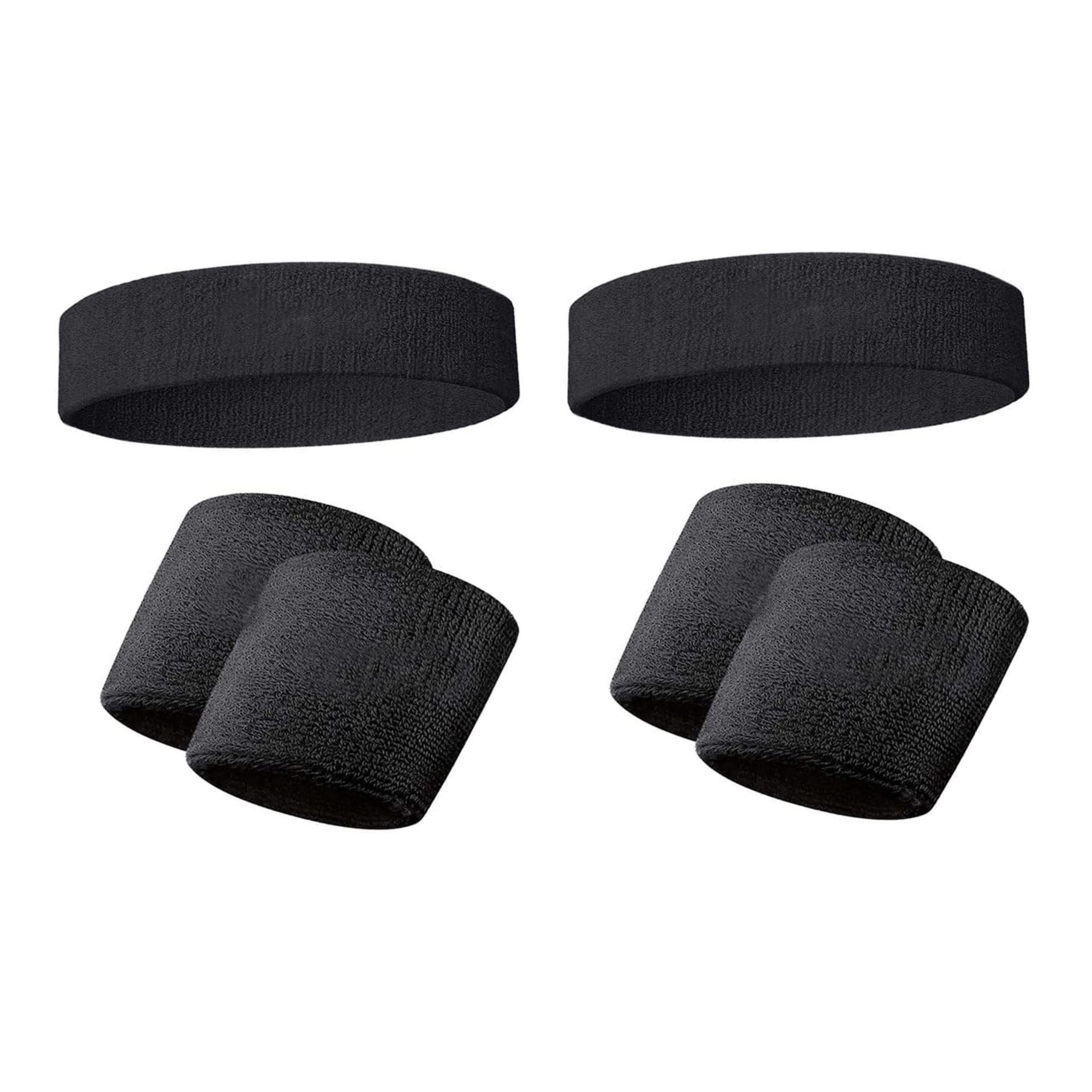 SUPRO Men & Women Head & Wrist Band, Sports Headbands for Men, Workout Accessories, Sweat Band, Sweat Wicking Head & Wrist Band Running Gym,Unisex Hair Band Black Color. (Pair of 2) (B09MNJ2YZD) Amazon Price History, Amazon Price Tracker