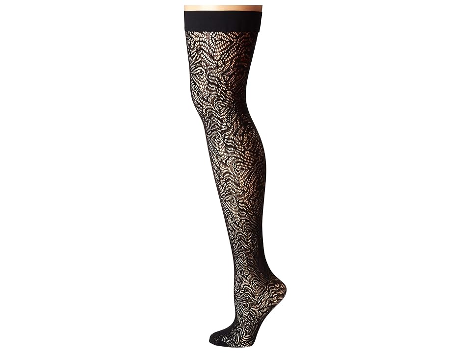 

Wolford True Blossom Stay-Up (Black) Hose