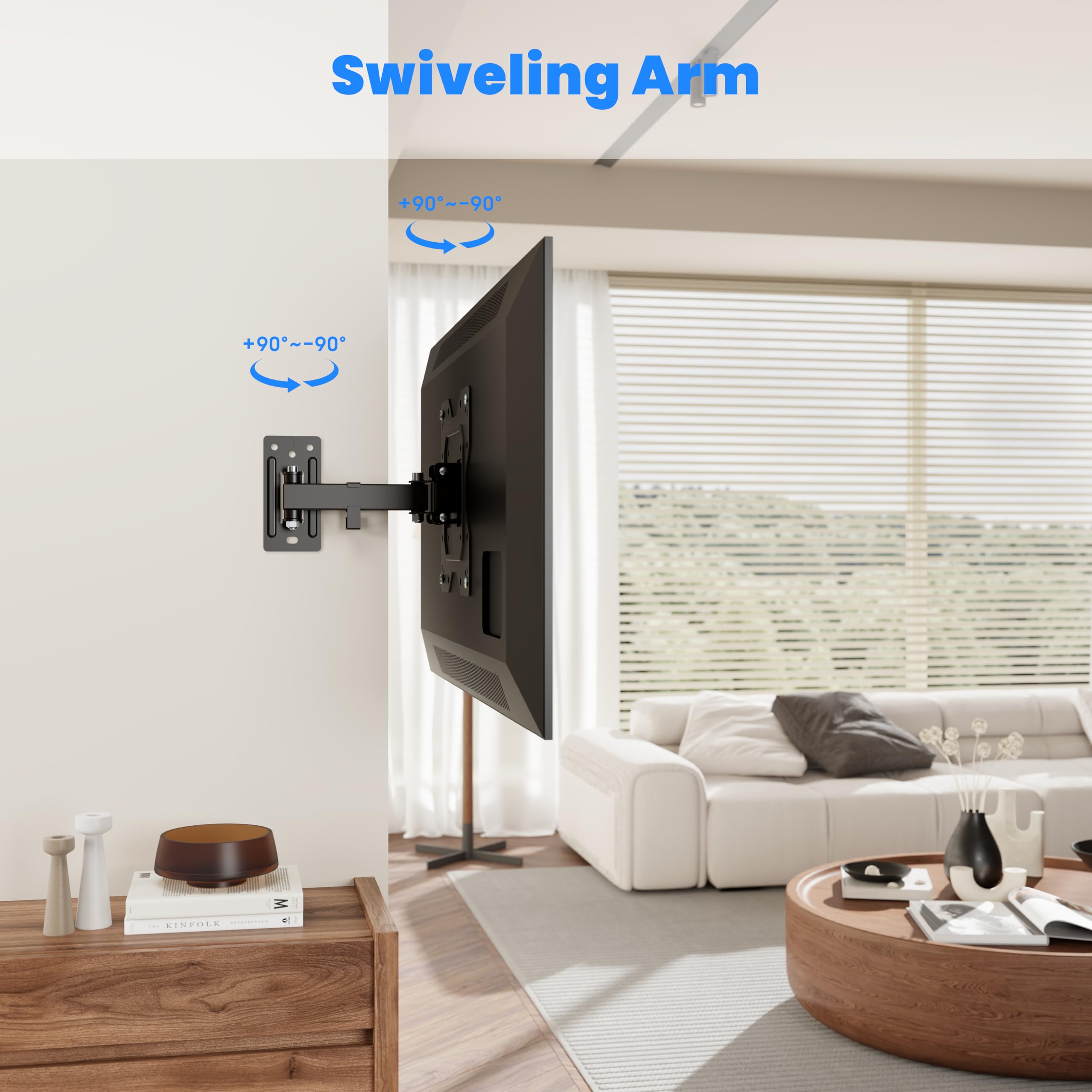 WeMount FM600, supporto tv ruotabile e inclinabile da parete per tv fino a 82 pollici. Prodotto 100% made in Italy