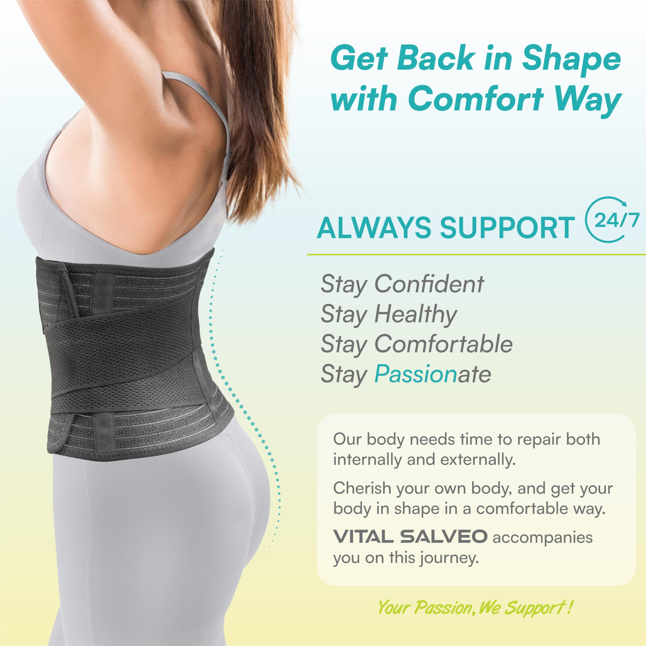 Abdominal Binder Post Surgery MAMODY Postpartum Belly Wrap U2013 C