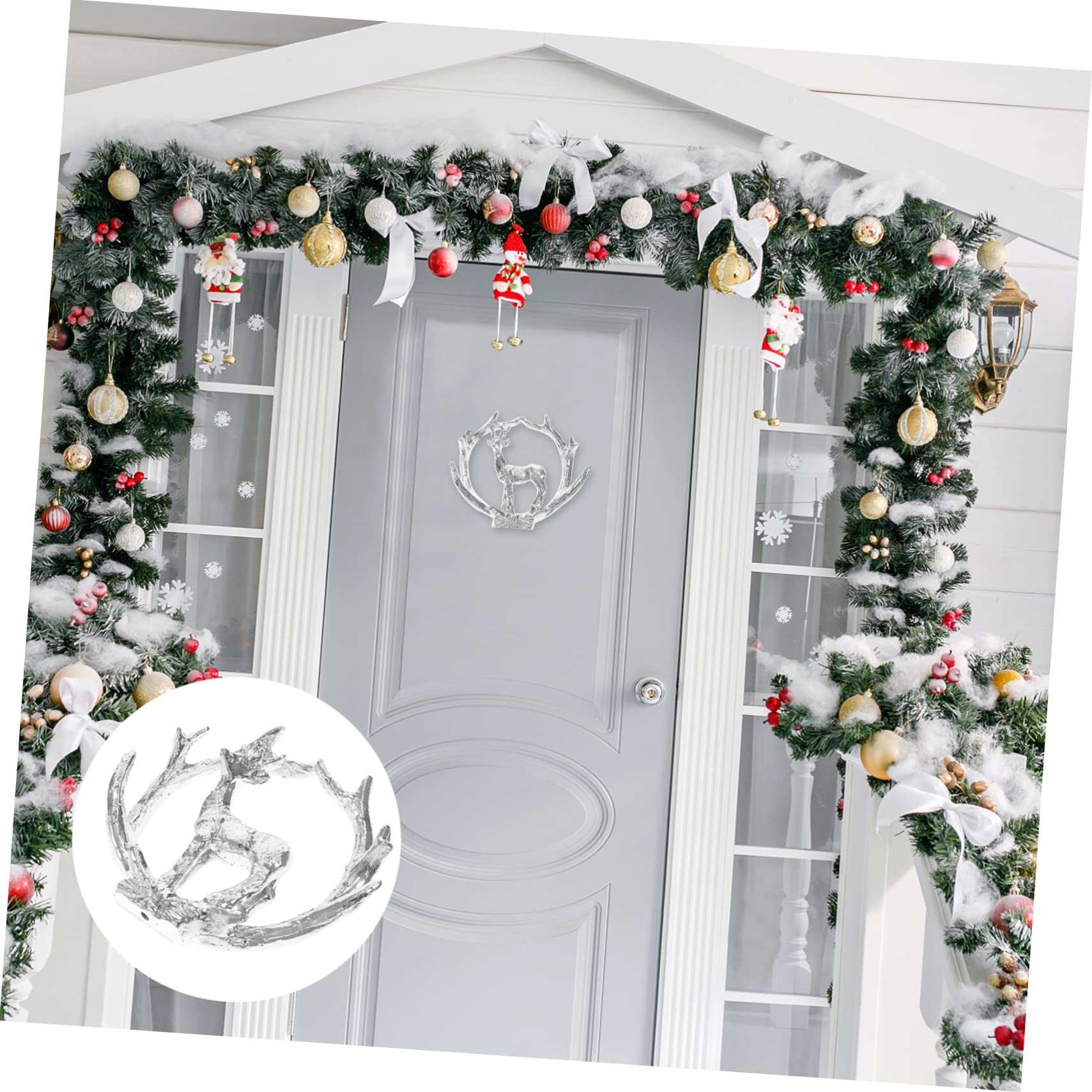 Ciieeo 5 Pezzi Di Ornamenti Da Appendere Allalbero Di Natale Fiocchi Di Neve Decorazioni Per Interni Decorazioni A Forma Di Cervo