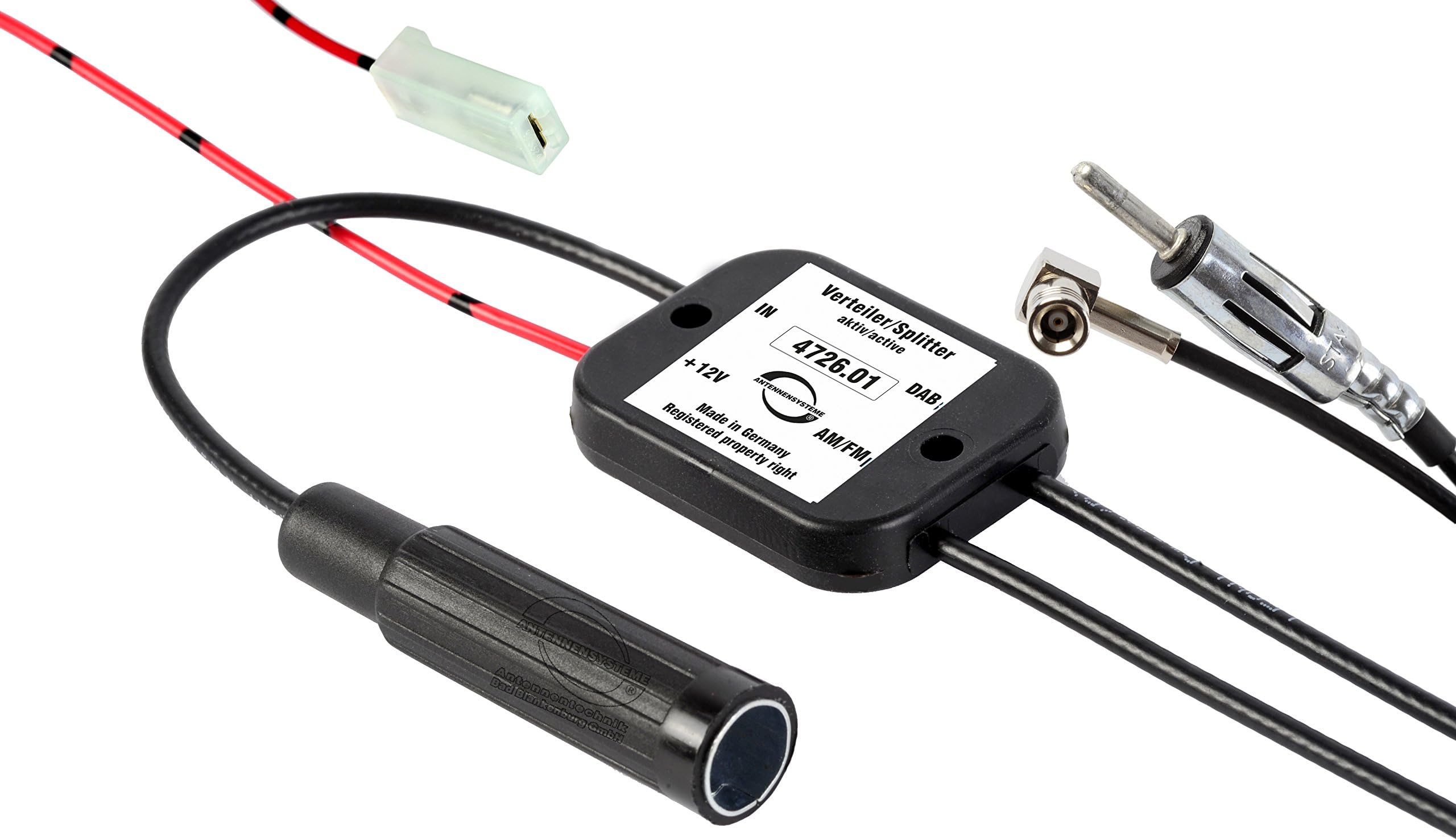 Antennentechnik Bad Blankenburg Active Crossover Network Splitter AM/DAB +/FM Tuner, 0.3 m Black