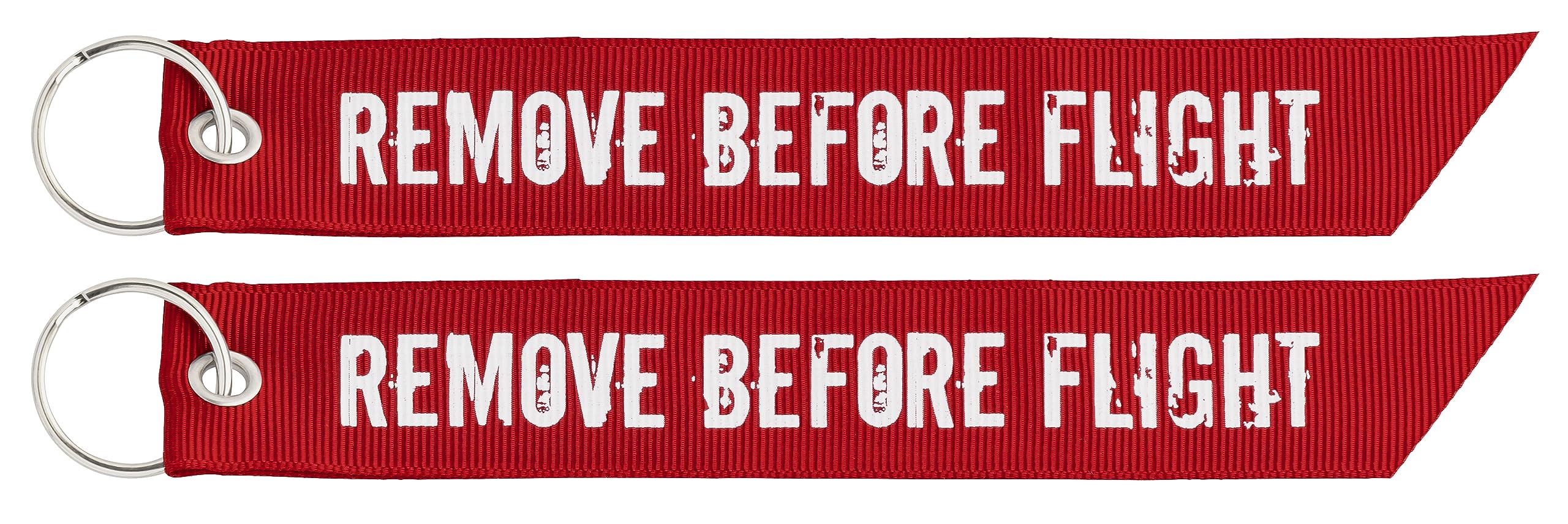 Remove Before Flight Unisex Red / 2 Pieces Keyring Keychain Zip Puller 2X