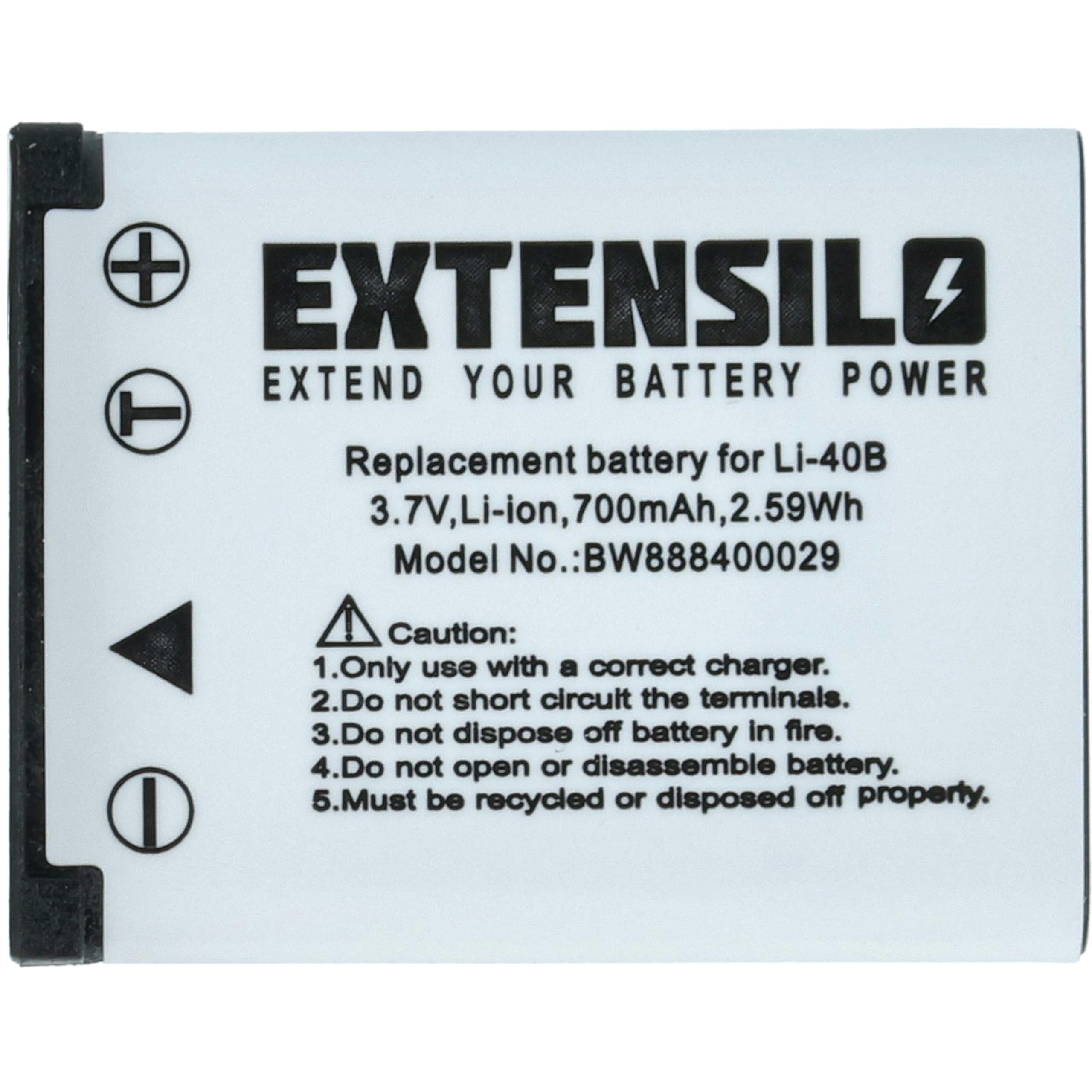 2 x akumulator zamienny do Fuji/Fujifilm NP-45, NP-45A do aparatu (700 mAh, 3,7 V, litowo-jonowy)