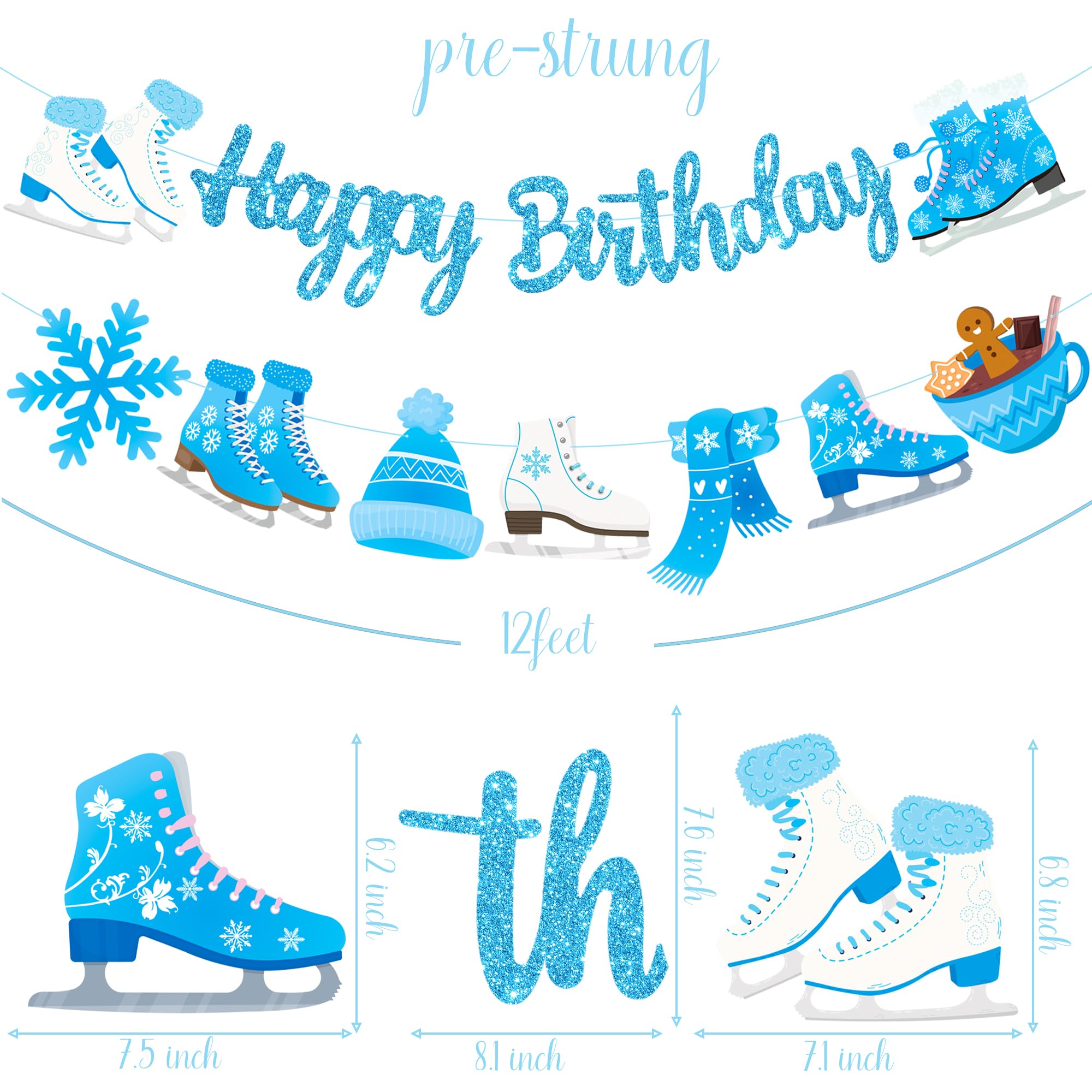 Winter-Partybanner - 2 Stück Schneeflocken & Eiskönigin Motiv, Doppelseitig, Für Weihnachten & Geburtstag