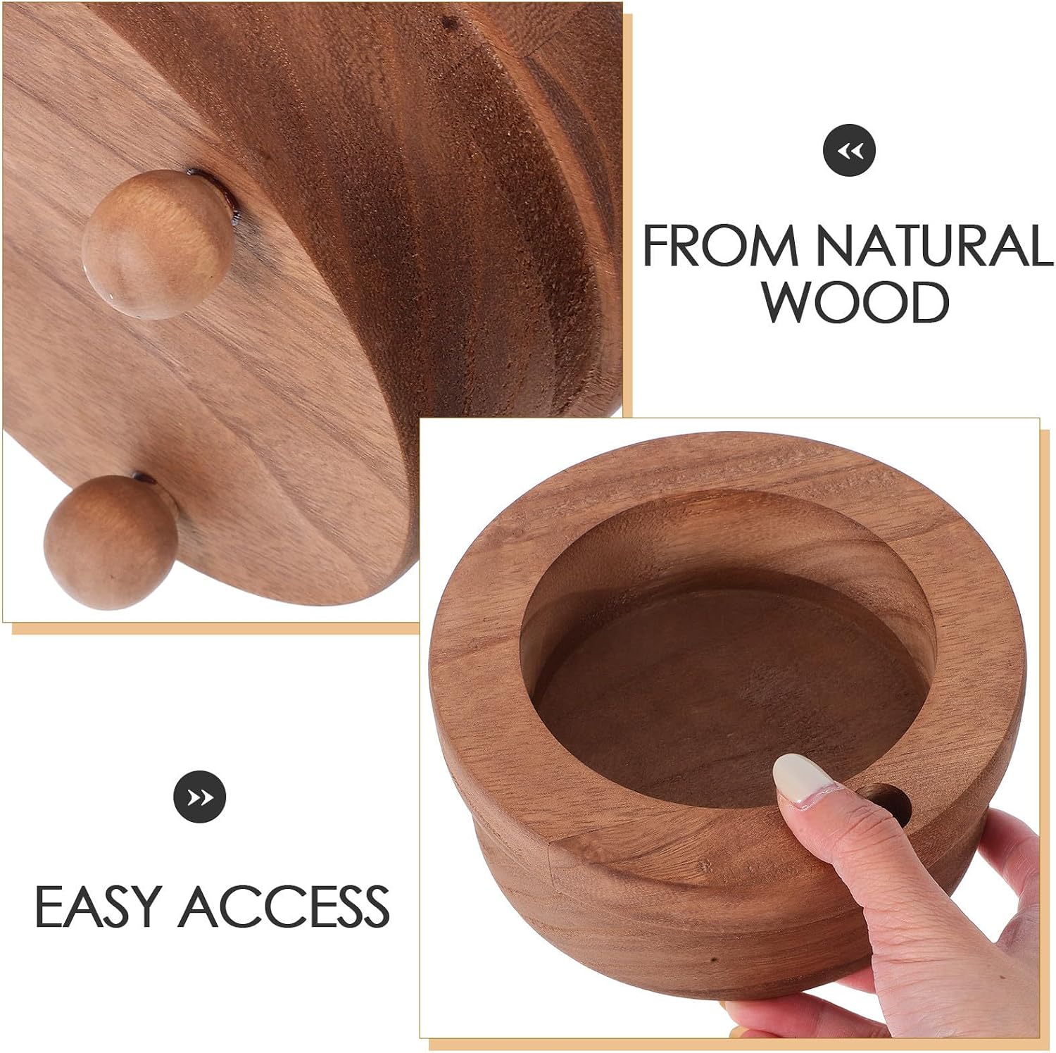 Wooden Paper Cup Holder Organizer with Smooth Finish for Desk and Bathroom Rustic Brown Cup Dispenser for Home and Office