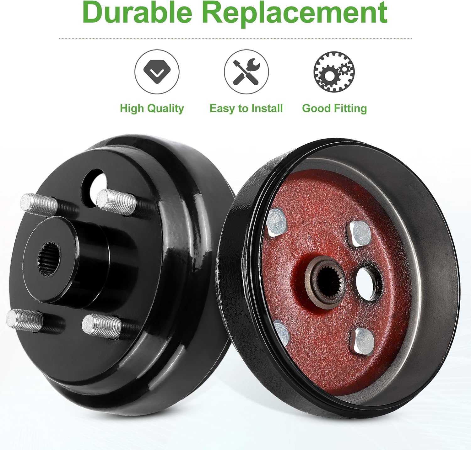 10L0L Golf Cart Brake Drum/Hub Assembly (Electric) for EZGO TXT Replaces OEM# 19186G1P