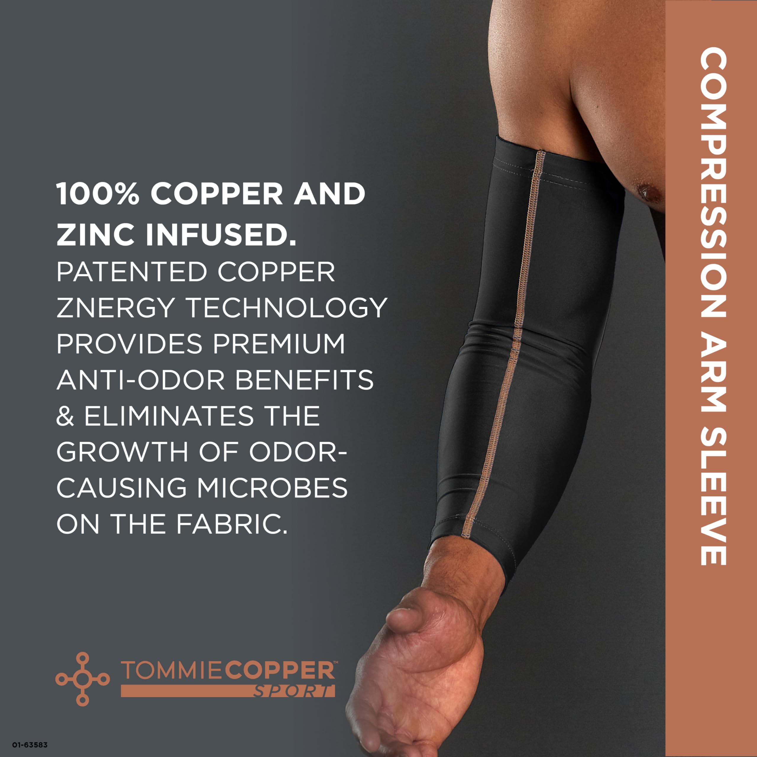 Tommie Copper 01-63583 Kompressionsmanschette, schwarz, extra groß, Unisex