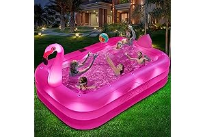 2024 Pink Flamingo Light Up Pool Upgraded Version Solar Powered Inflatable Pool