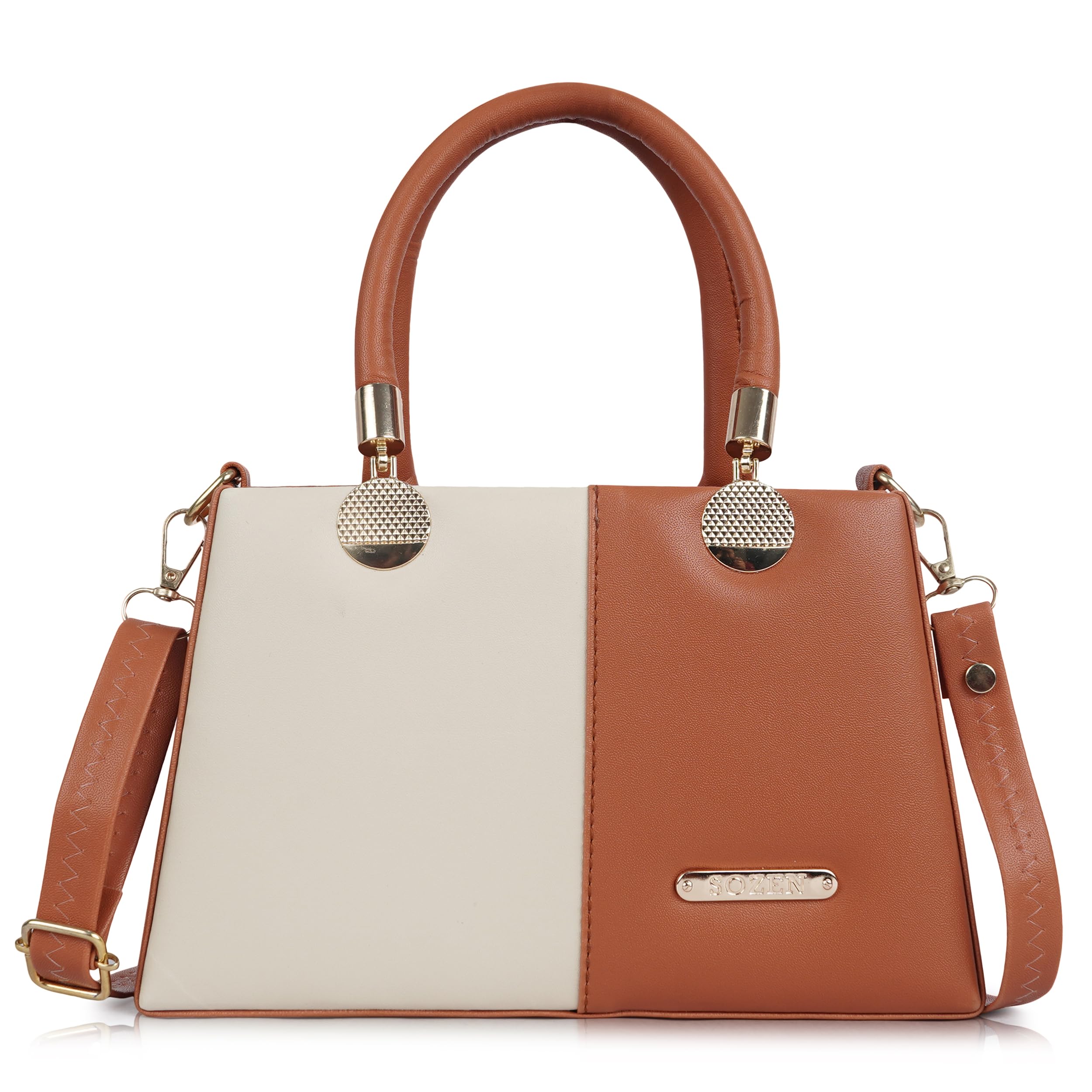 Women’s Elegant Color Block Handbag – Stylish Top Handle Purse for Office, Party & Daily Use | Premium Structured Ladies Hand Bag-image-47
