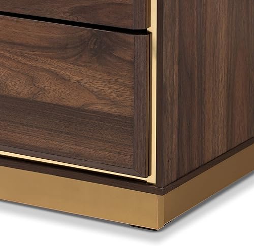 Miniatura 6 de Baxton Studio Córmac - Cómoda de nogal y oro