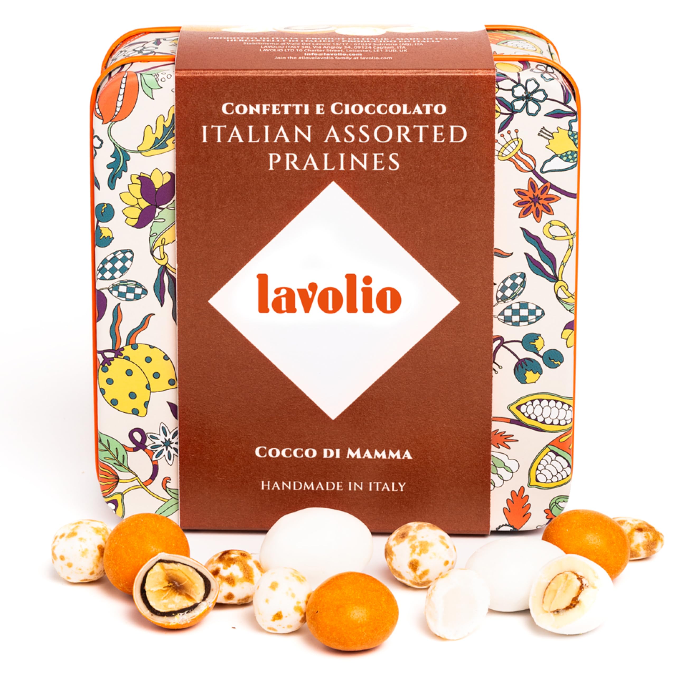 – Coconut Follies Confectionery Gift Box – Refined Selection of Italian Chocolate Pralines Filled with Coconut and Nuts – Chocolate Nuts Gift Set for Any Occasion – Gluten Free – 150g