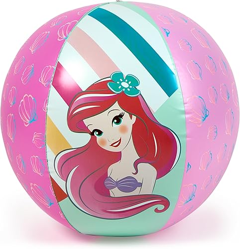Swimways Disney Princess Ariel - Pelota de playa gigante, juguetes de playa para niños y accesorios de piscina, juguetes de sirenita para niños de 5
