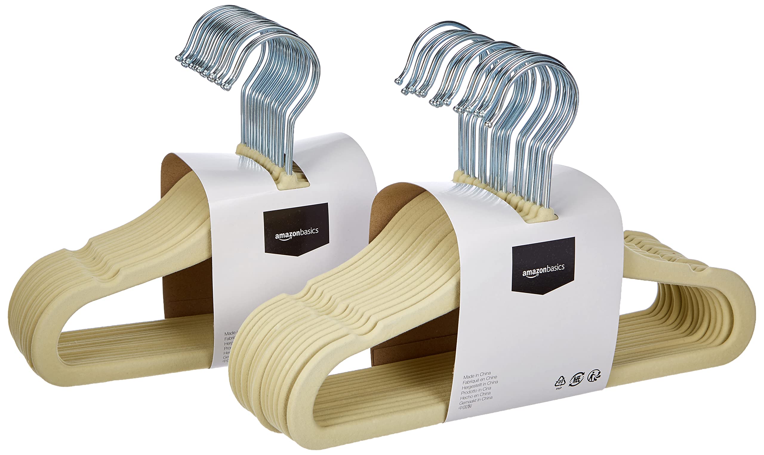 Amazon Basics Kids Velvet, NonSlip Clothes Hangers, Beige Pack of 30 Buy Online in India at