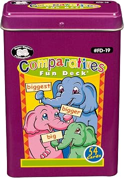 Super Duper Publications | Comparatives Fun Deck Flash Cards | Educational Learning Resource for Children