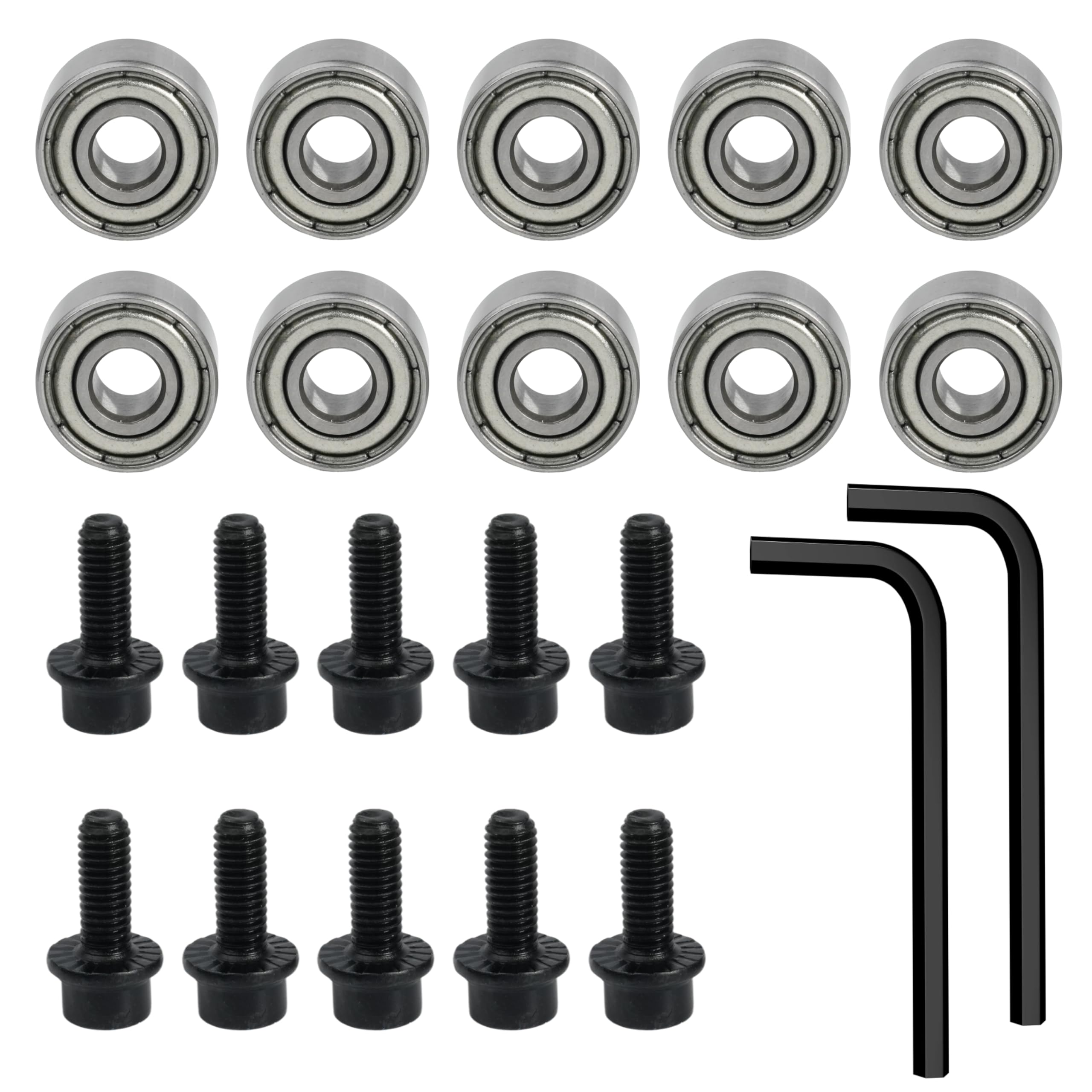10 pezzi cuscinetto per fresa 4,76x12,7mm con vite e utensile, cuscinetto a sfere per fresa a filo, per torni, motori, fresatrici(4.76x12.7 10pcs)