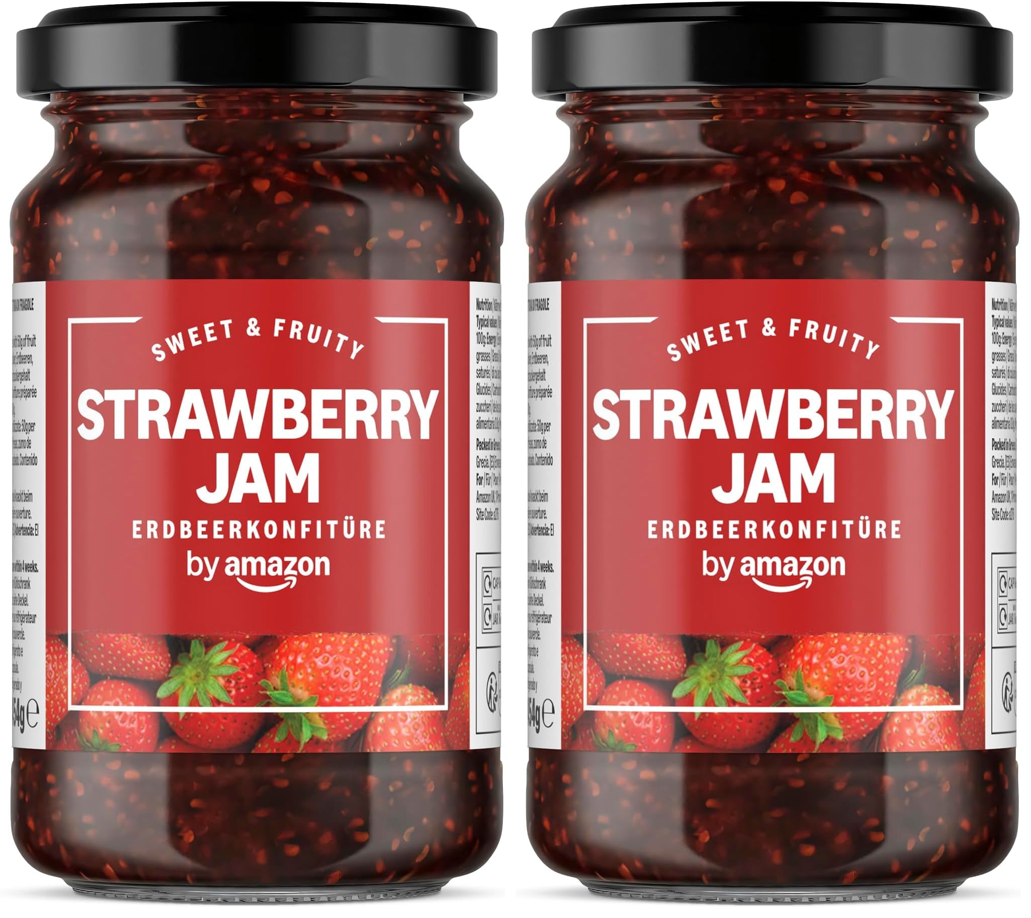 by Amazon Strawberry Jam, 454g (Pack of 2)