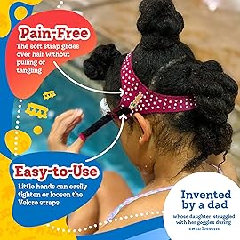 Frogglez Anti-Fog Swimming Goggles for Kids under 10 (Ages 3-10) Recommended by Parents; Premium Pain-Free Strap