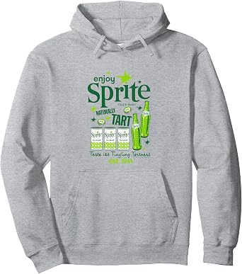 Coca-Cola Enjoy Sprite Tart Retro Bottle Art Pullover Hoodie