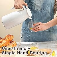 Vista 5 de Norme 2 jarras térmicas de café de acero inoxidable aisladas para líquidos calientes, dispensador térmico de jarra con cepillos para mantener