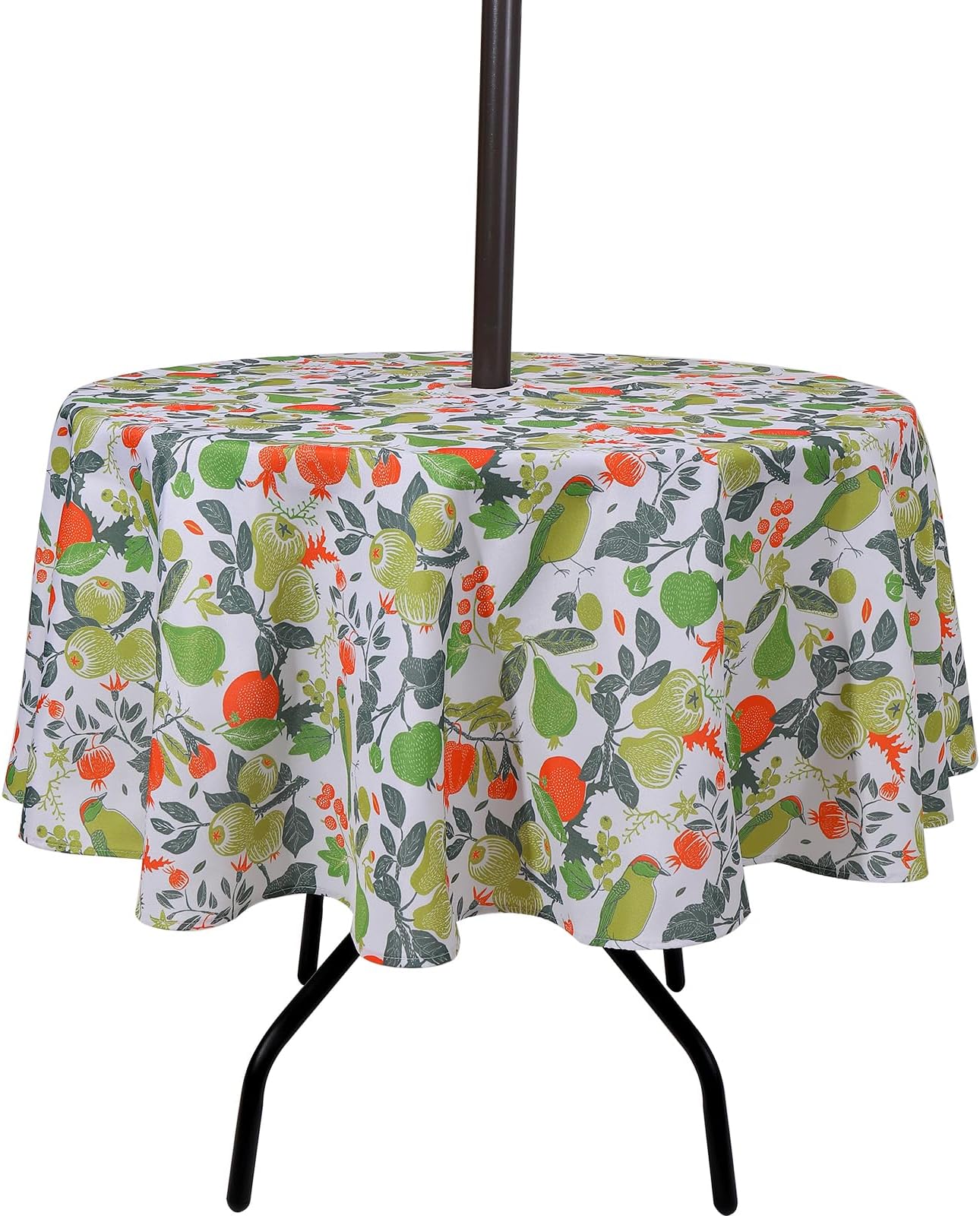 Vinyl Umbrella Tablecloth with Umbrella Hole and Zipper