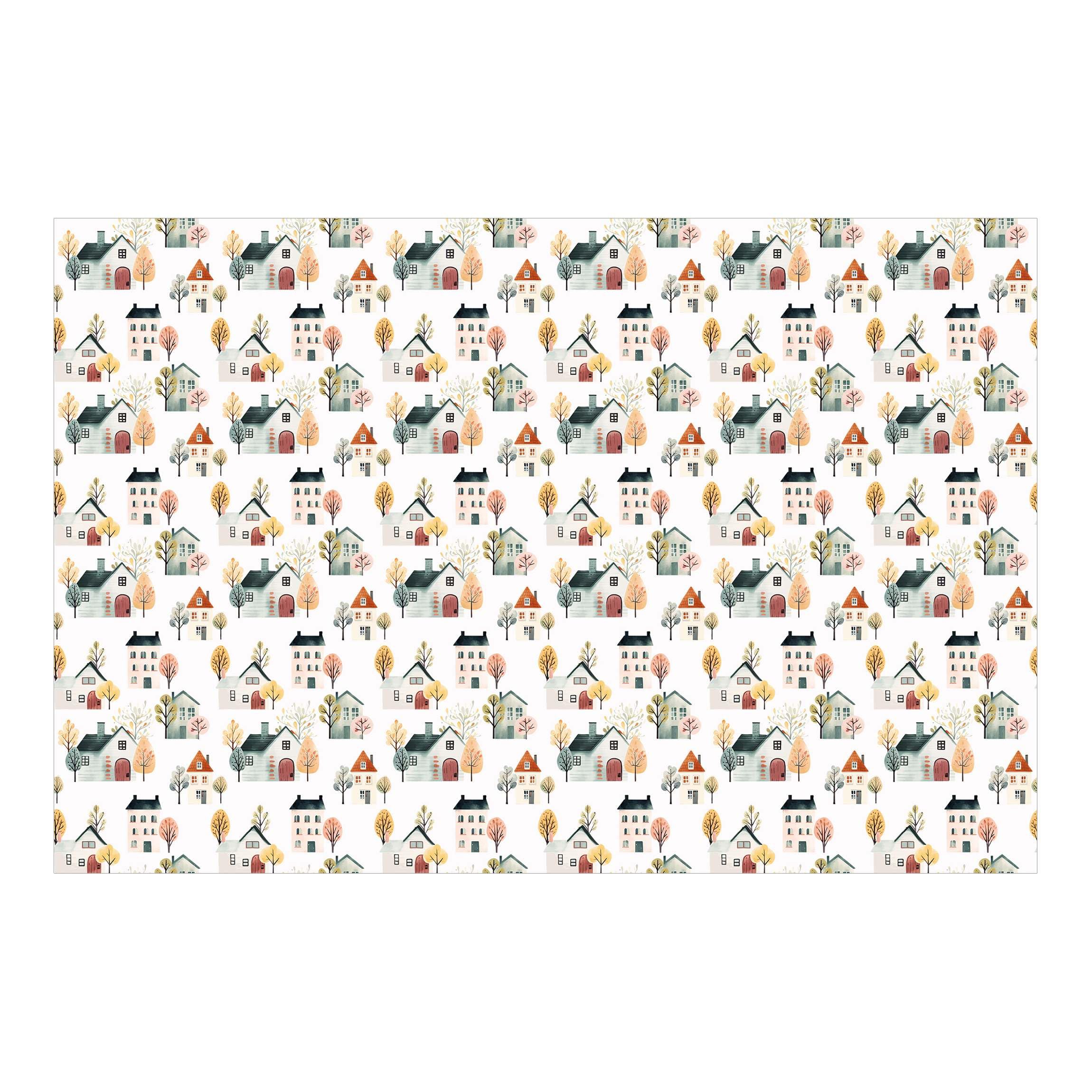 Papier peint panoramique bleu 480x320cm avec colle pour chambre enfant