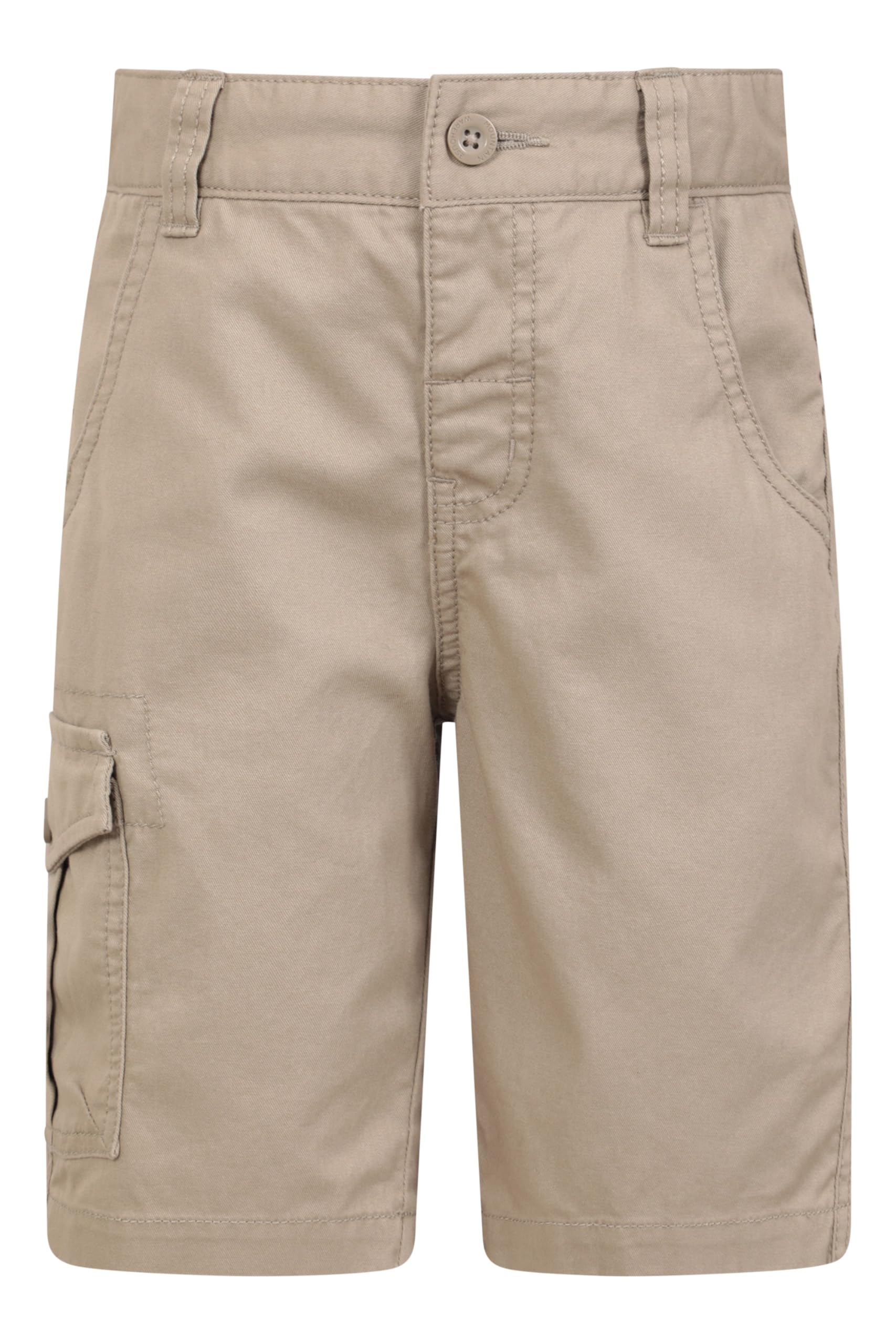 Mountain Warehouse Cargo Kids Shorts - 100% Cotton Pants, Adjustable Waistband, Soft Childrens Shorts, Pockets, Easy Care - Spring Summer, Camping, Travelling Off White Kids Size 7-8 Years