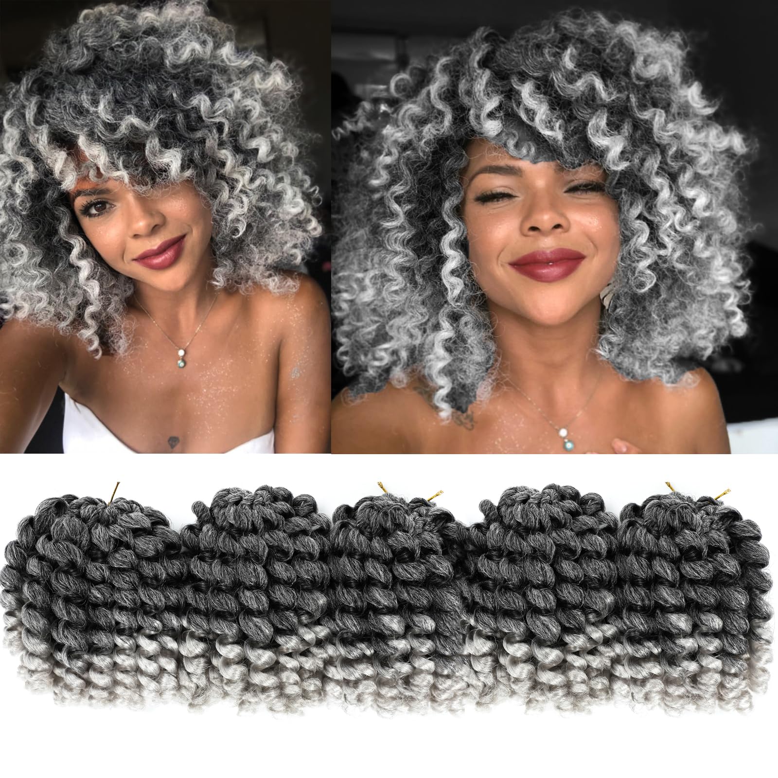 Amazon.com : 5 Packs 2X Ringlet Wand Curl Jamaican Bounce 8 inch