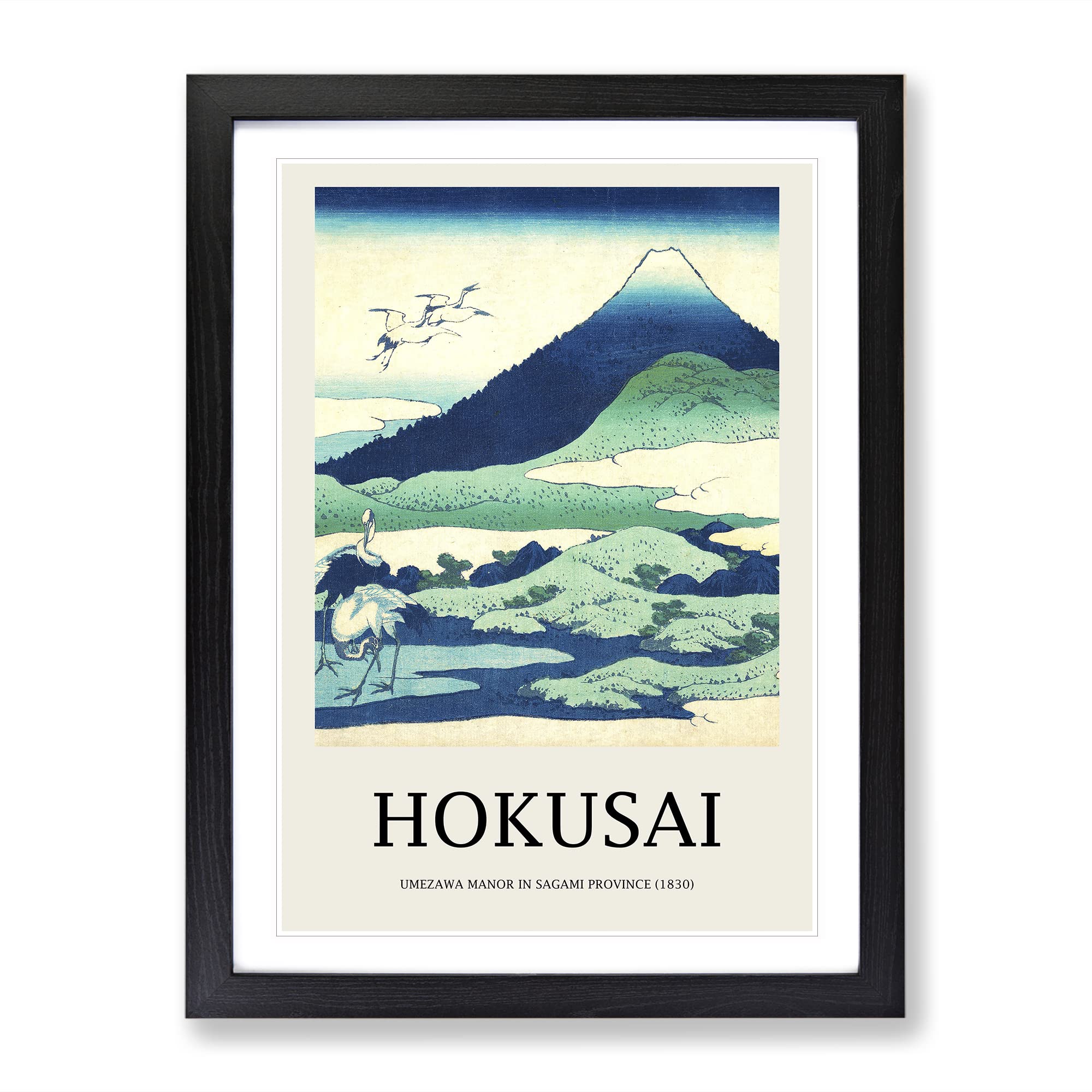 Umezawa Manor In Sagami Province By Katsushika Hokusai Exhibition Museum Asian Japanese Framed Wall Art Print
