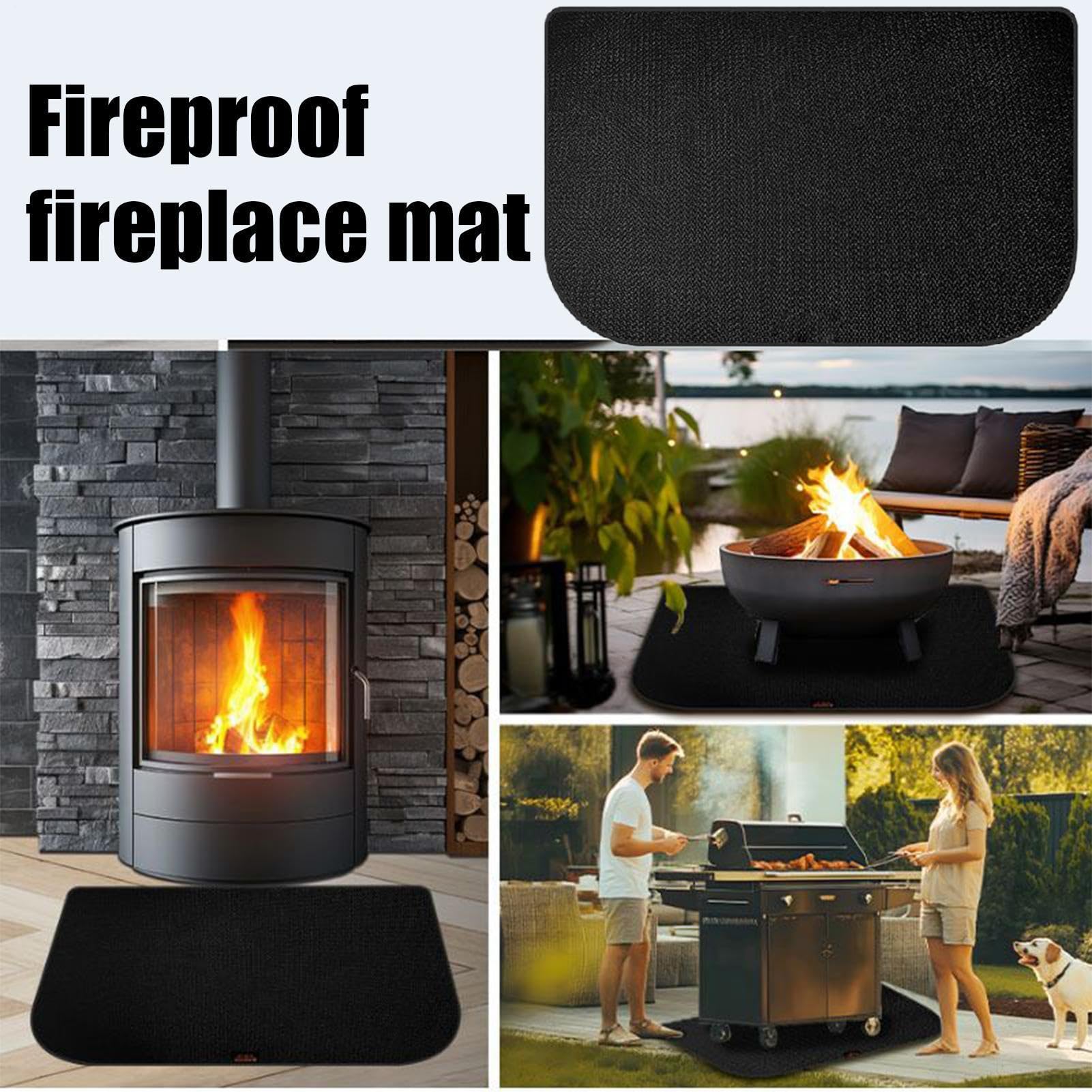 Tappeto resistente al calore ignifugo antiscivolo | Tappeto ignifugo per soggiorno, cucina, stufa a legna, falò, appartamento, barbecue