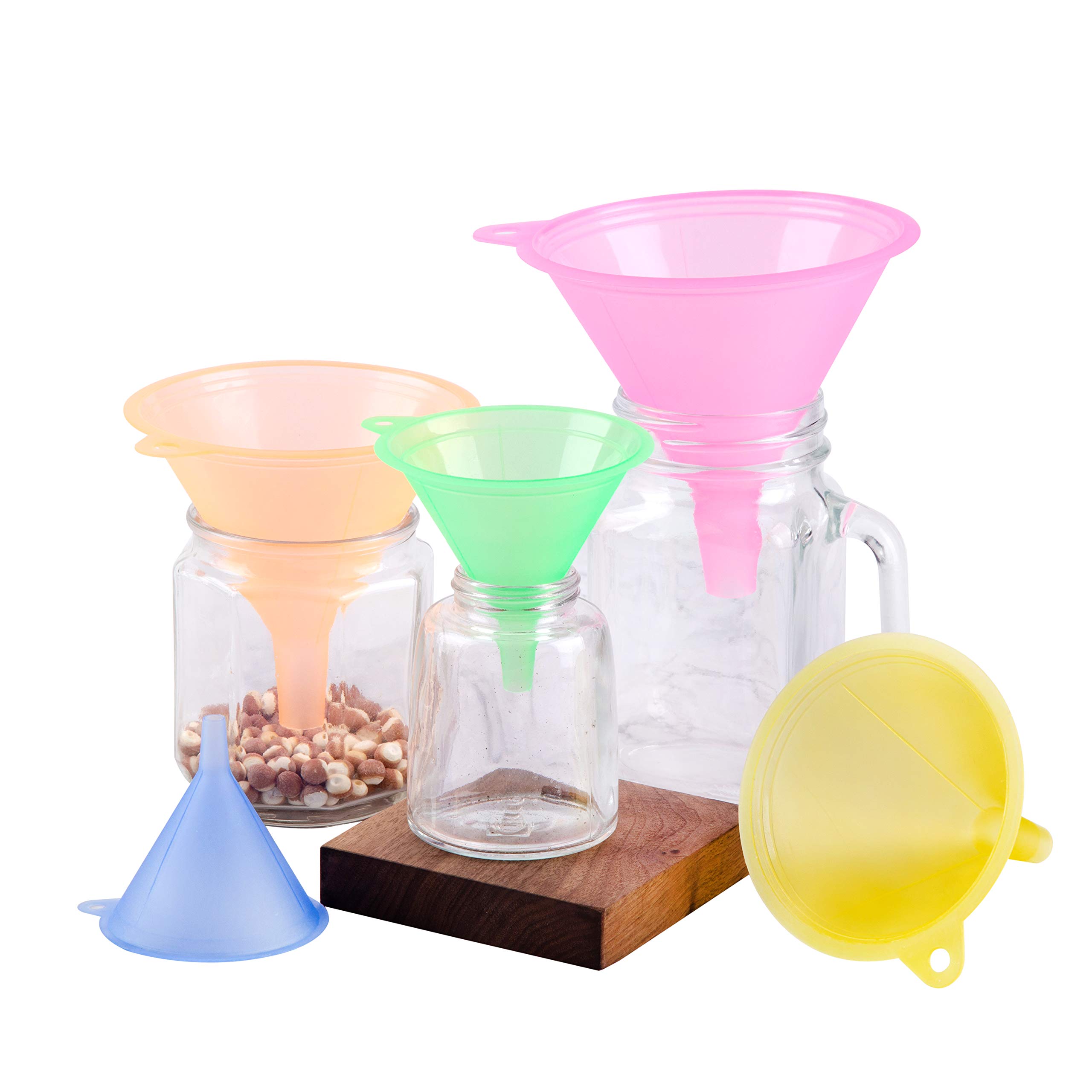 Amazon | 5サイズのミニプラスチックじょうごセット 細い注ぎ口付き  