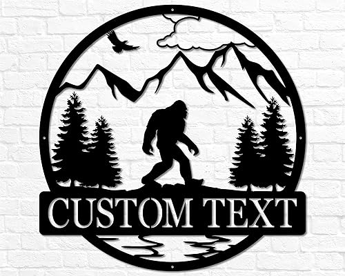 Miniatura 2 de Outdoor Sasquatch Custom Name Metal Sign  Bigfoot Mountain Metal Sign  Metal Sasquatch  Bigfoot Yard Decor  Bigfoot Yard Art  Yeti Sign