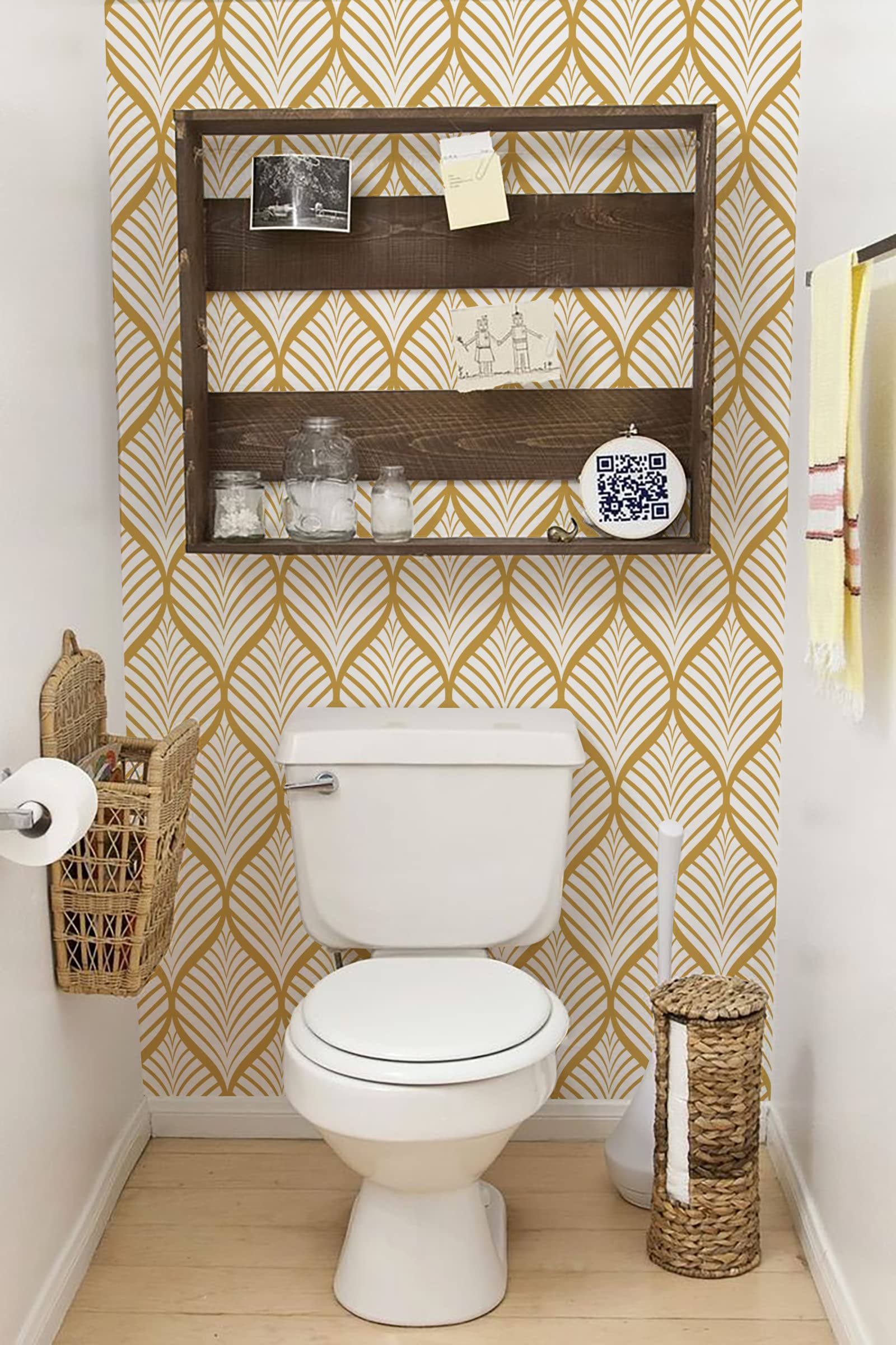 Carta Da Parati Autoadesiva MyforHD - Motivo Geometrico A Strisce Impermeabile Per Bagno, Cucina E Camera - Foto 7