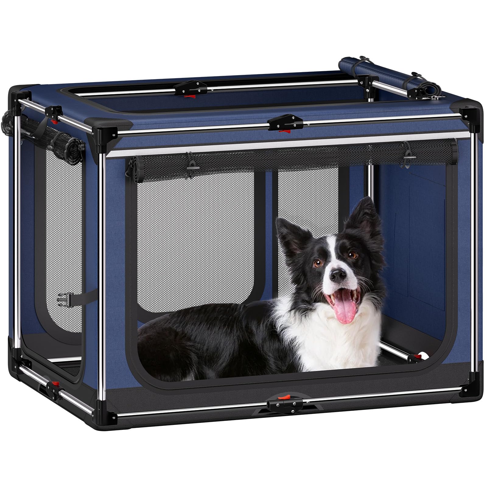 Picture of Snapklik.com : Collapsible Dog Crate: 38 Inch Foldable Soft Sided Dog ...