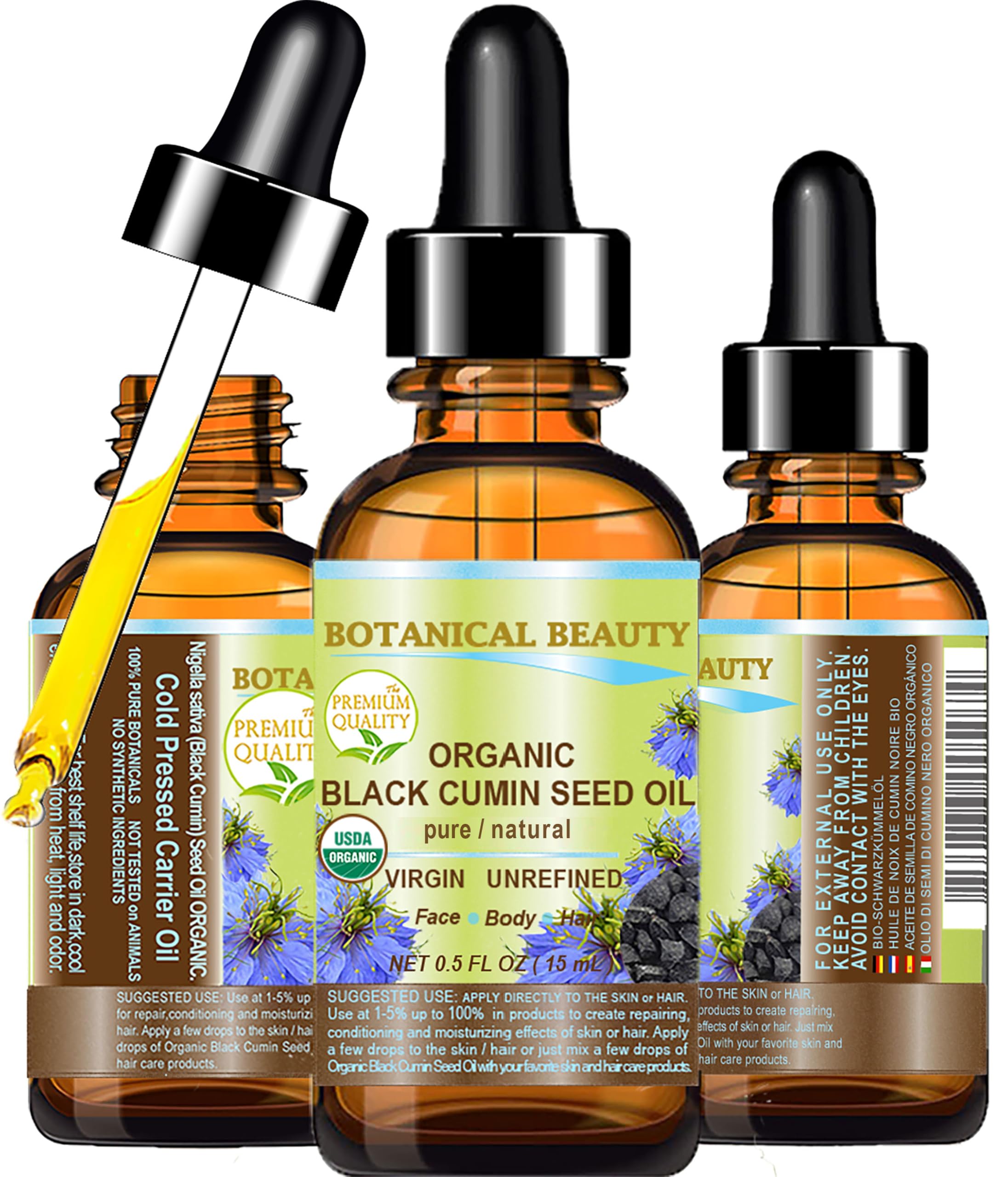 Amazon.com: Botanical Beauty Organic BLACK CUMIN SEED OIL Nigella