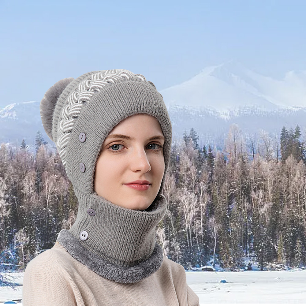 帽子 PERVERZE Knit Cap and Scarf / Gray jd_771163_a?qlt=92