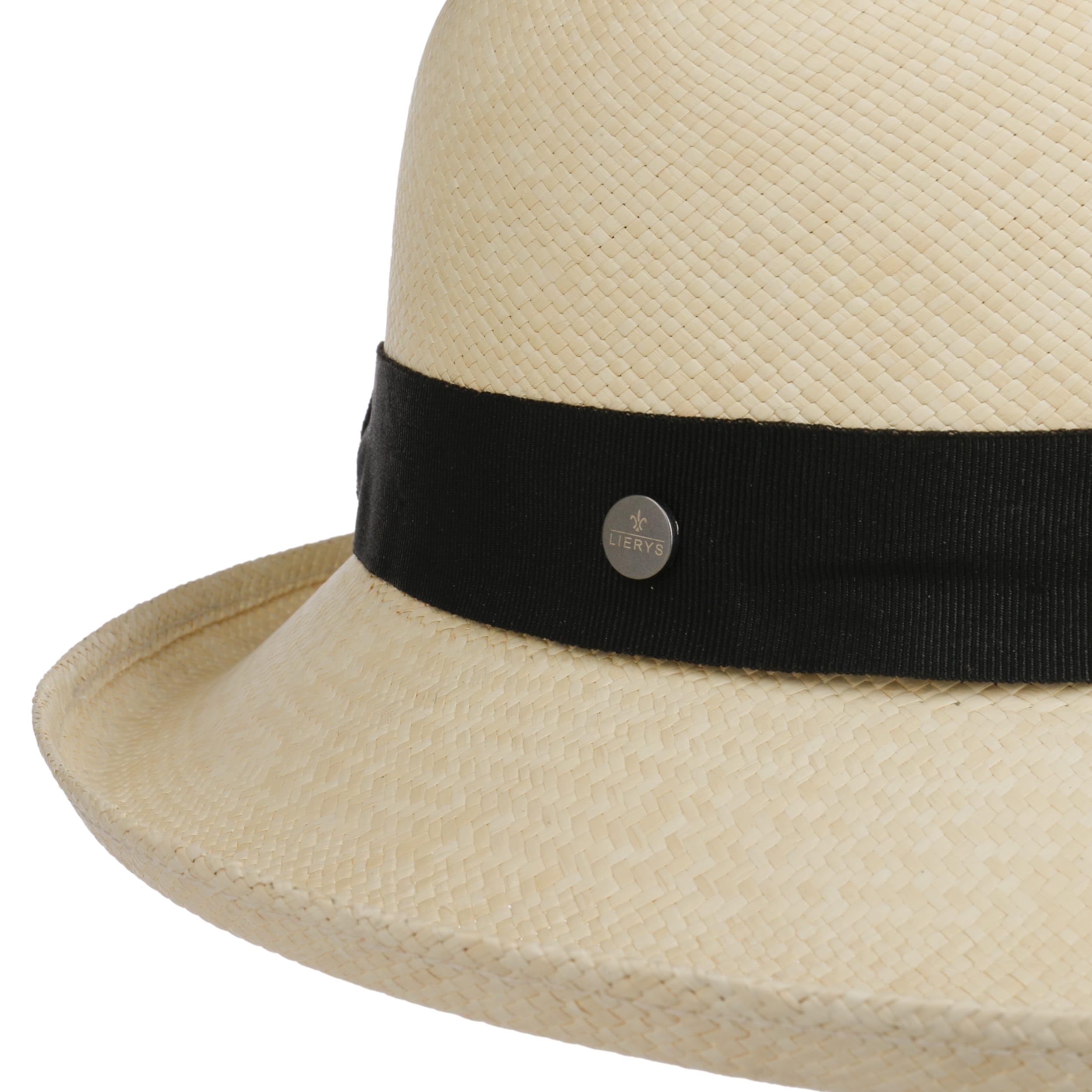 LIERYS Pasadena Panama Aufschlaghut Naturfarbener Asymmetrischer Hut UV-Schutz 50+ Damen