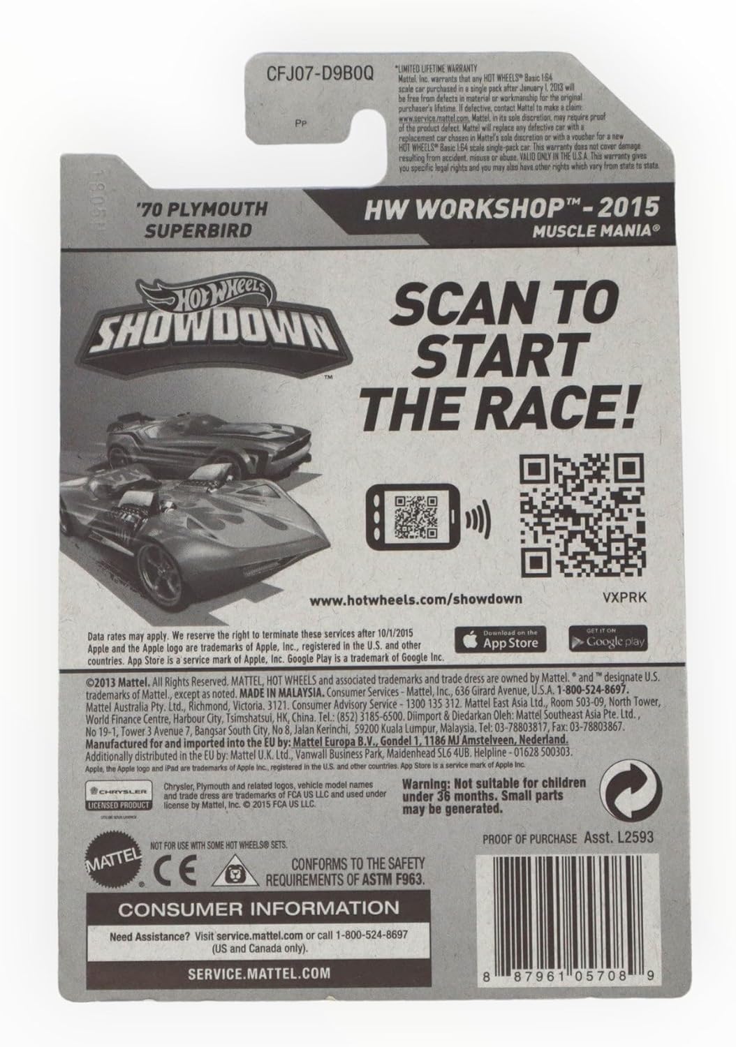 Hot Wheels '70 Plymouth Superbird, Workshop 229/250 - Plymouth Superbird