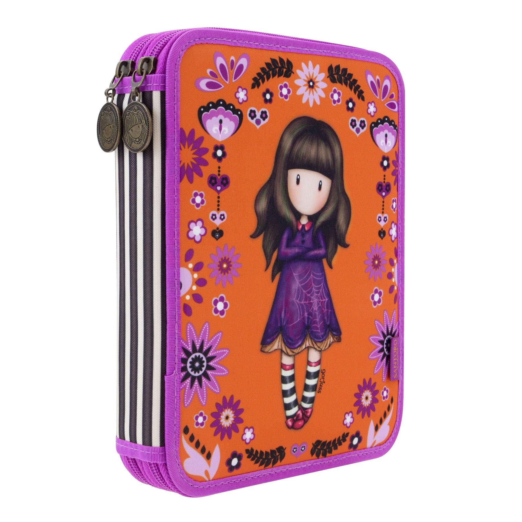 SANTORO GORJUSS Plumier Doble Monedero, Unisex infantil, Naranja (Naranja)