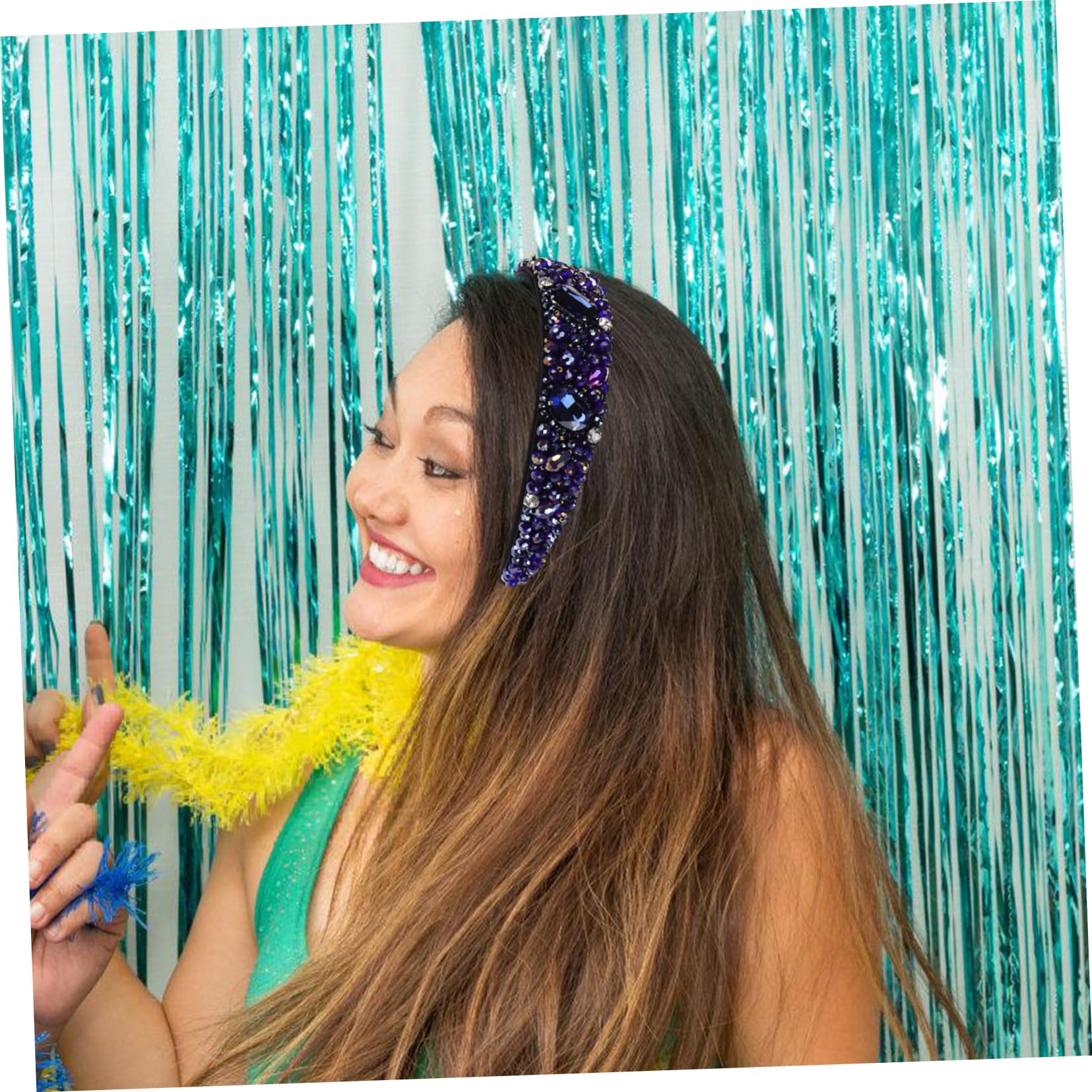 2stücke Glänzendes Rhinestone Haarband Für Mädchen Retro Breites Haarband Stilvolles Accessoire Für Besondere Anlässe Und Alltag Für Verschiedene Frisuren Sorgt Für Einen