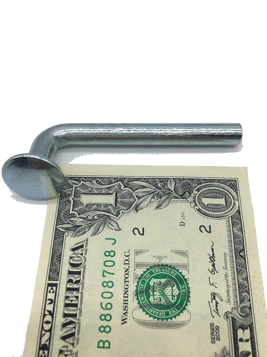 Pallet Rack Safety Bolt, Universal Drop Pin, Round Top Hat Φ ¾″|0.750″(19.050mm), Width Φ 0.300″(7.620mm), Height 3.025″(76.835mm) High from Top to Bottom, Beam Locker, 2 Packs, 50 Pcs/Pack, RM76×77