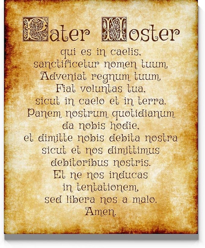 Amazon com: Pater Noster Lords Prayer Wall Art 11 quot x14 quot Unframed Print Amazon com: Pater Noster Lords Prayer Wall Art 11 quot x14 quot Unframed Print