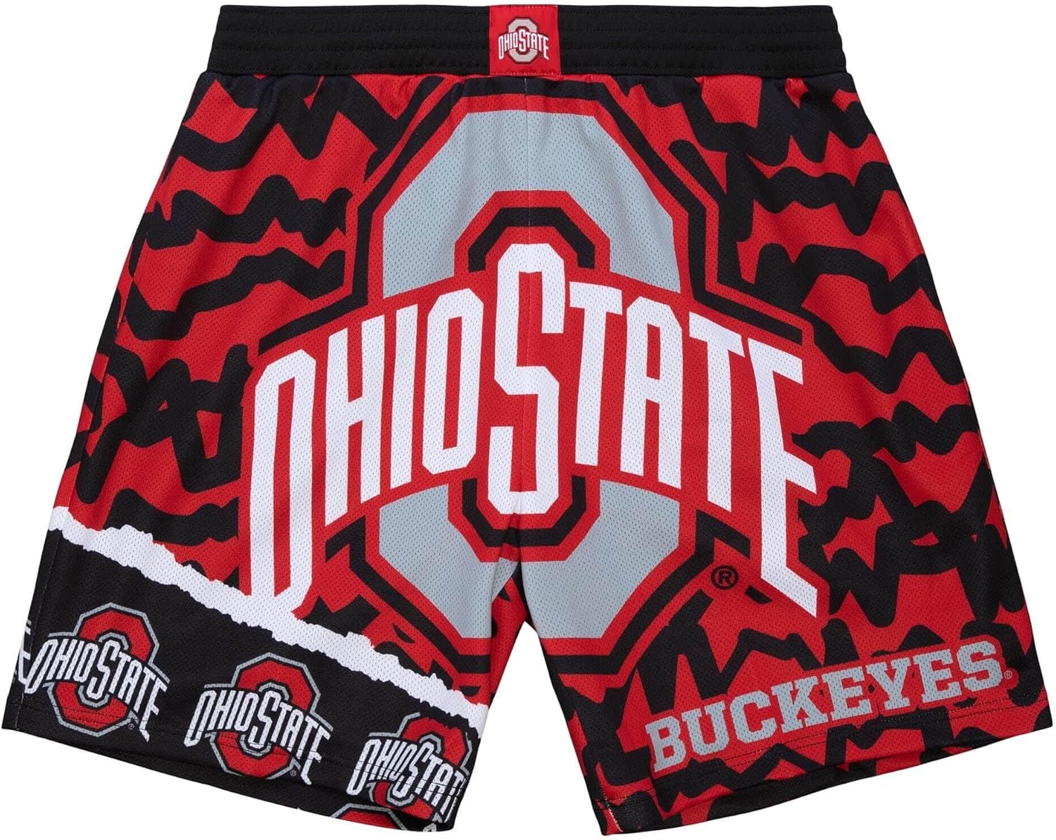 Mitchell & Ness Michigan Wolverines Mens NCAA Jumbotron 2.0 Sublimated Navy/Maize Shorts