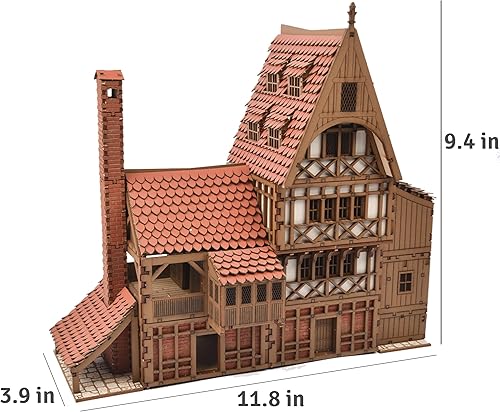 Miniatura 7 de Guild Hall - Kit de construcción de casa de madera para arquitectura e ingeniería para adolescentes y adultos, juegos de mesa, es un gran regalo