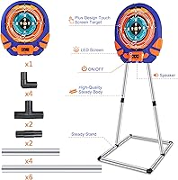 Vista 2 de Objetivo de disparo para Nerf con pistolas de juguete y dardos de espuma, juego de disparo digital mejorado con objetivo de práctica de pantalla