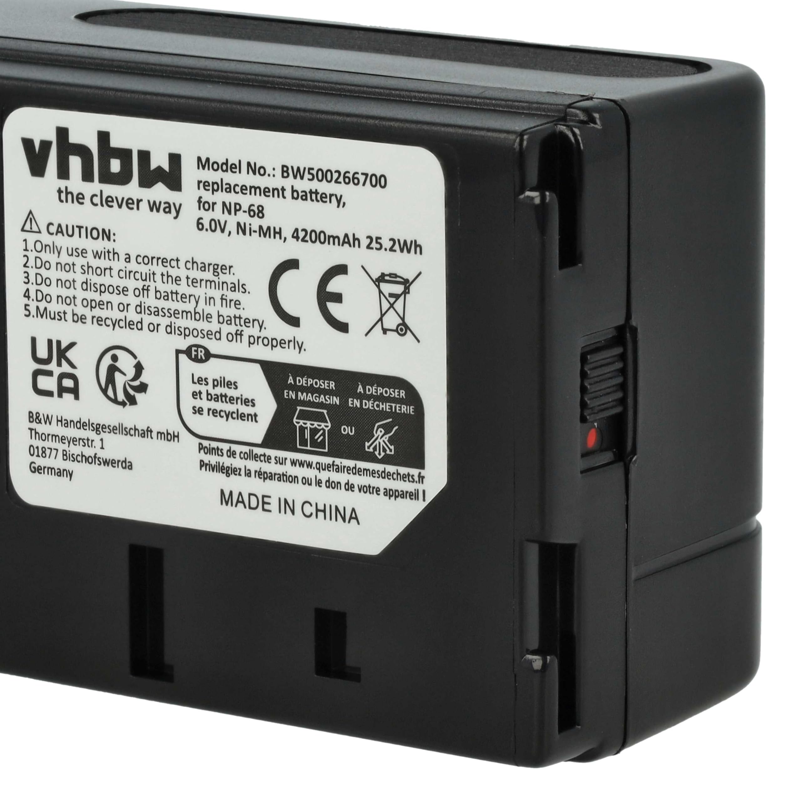 vhbw 2X Akku Ersatz für Sony NP-66