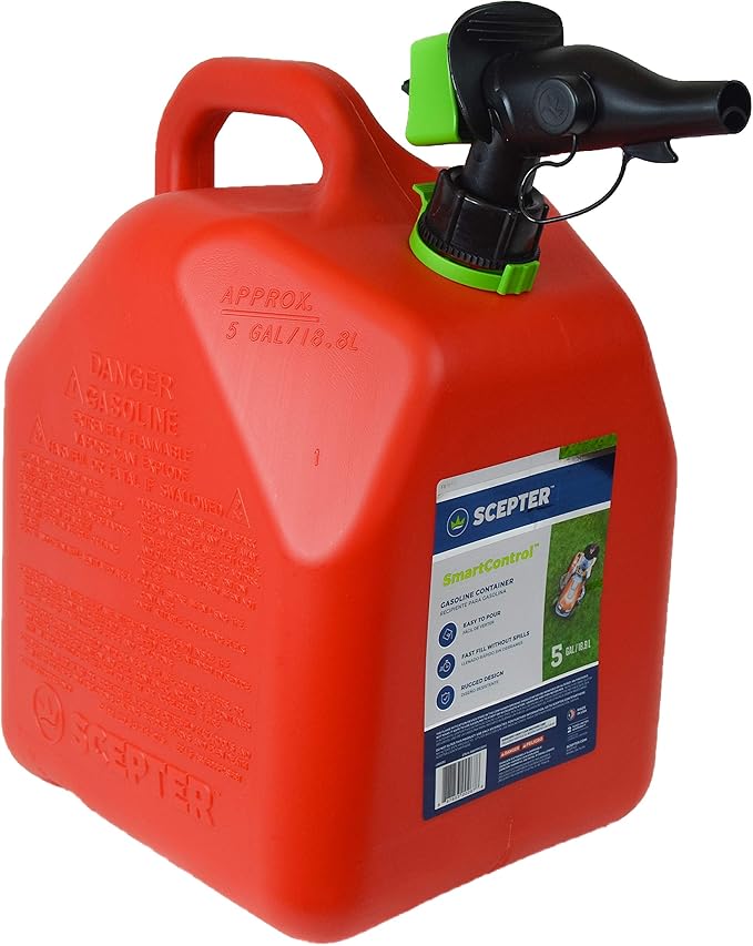 Scepter FR1G501 SmartControl Gas Can, 5 Gallon, Red