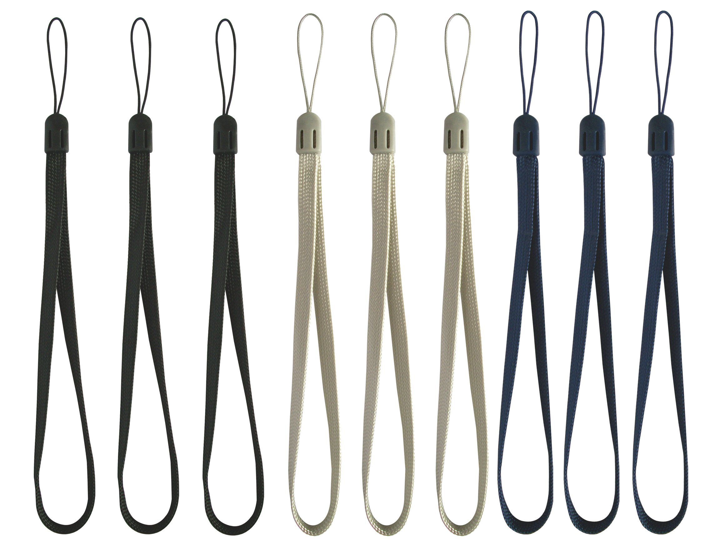 ColorYourLife Bundle of 9 PCS Colorful Hand Wrist Strap Lanyard for Camera Cell phone ipod mp3 mp4 USB Flash Drive and other Electronic Devices + Cleaning Cloth -Assorted Colors